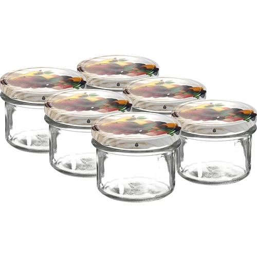 Frasco TO 235 ml com tampa colorida Ø82 - 6 unidades