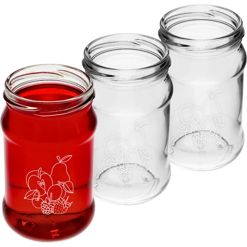 Frasco TO 300ml com impressão - mix de frutas e tampa fi66/4 - 3 peças - 3