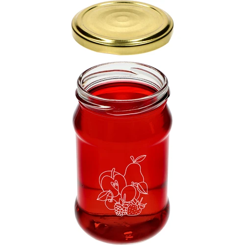 Frasco TO 300ml com impressão - mix de frutas e tampa fi66/4 - 3 peças - 5