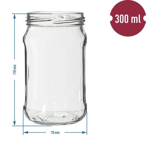 Frasco TO 300ml fi66 - 6un. - 2