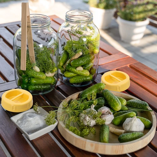 Frasco TO 4 L, pinça e tampa de plástico Ø 100 mm, com pega - 6