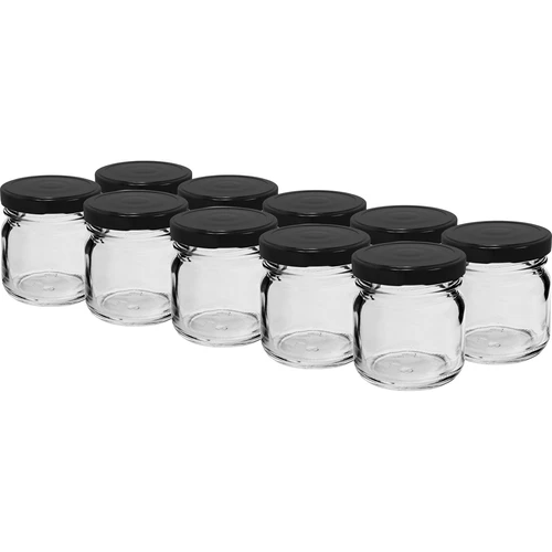 Frasco TO 40 ml com tampa preta fi 43 - 10 unidades