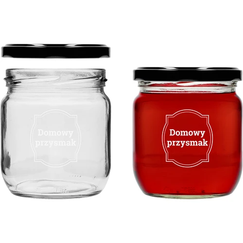 Frasco TO 425ml com impressão "Delícia Caseira" e tampa preta fi 82 - 3 peças - 4