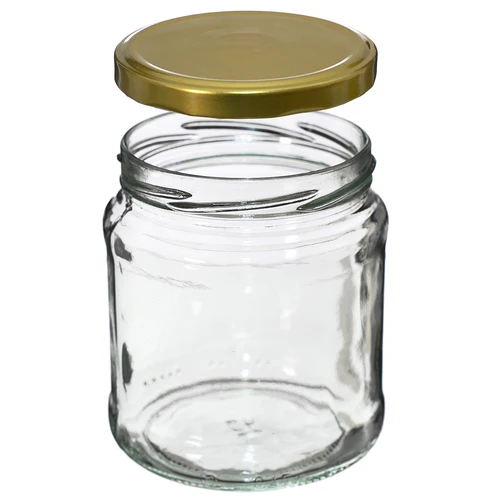 Frasco TO 500 ml com tampa dourada fi82/6 - 6 unid. - 2