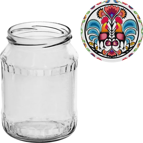 Frasco TO 720 ml com tampa colorida fi 82/6 - 6 peças - 8