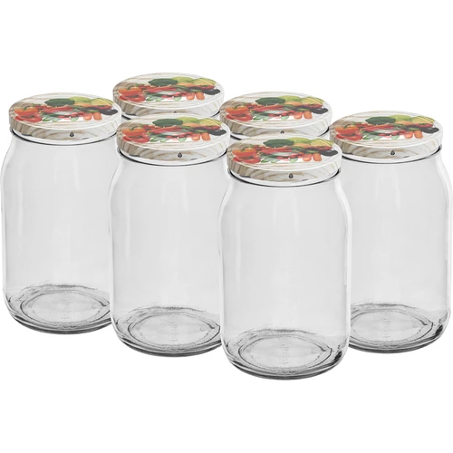 Frasco TO 900 ml com tampa colorida fi82/6 - 6 unid.  - 1 