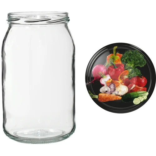Frasco TO 900 ml com tampa colorida fi82/6 - 6 unid. - 12