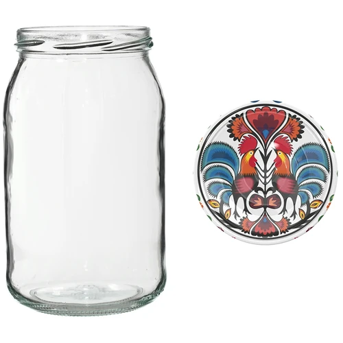 Frasco TO 900 ml com tampa colorida fi82/6 - 6 unid. - 9