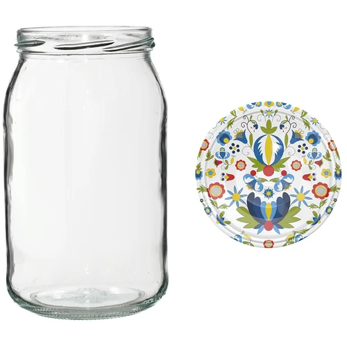 Frasco TO 900 ml com tampa colorida fi82/6 - 6 unid. - 10
