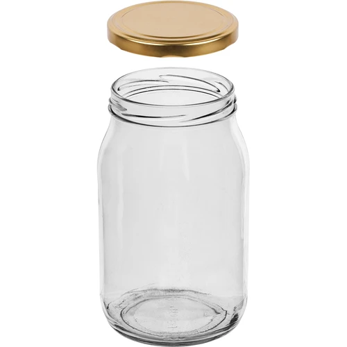 Frasco TO 900 ml com tampa dourada fi 82/6 - 6 unid. - 4