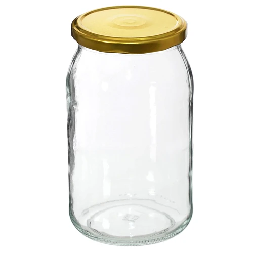 Frasco TO 900 ml com tampa dourada fi 82/6 - 6 unid. - 3