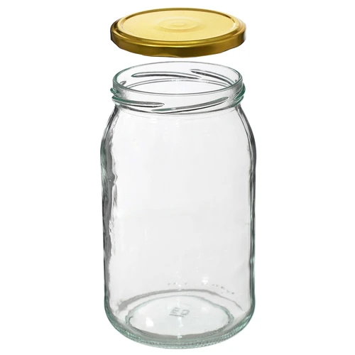 Frasco TO 900 ml com tampa dourada fi 82/6 - 6 unid. - 5