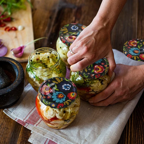 Frasco TO Ânfora 580 ml com tampa colorida fi82/6 — 6 unid. - 16