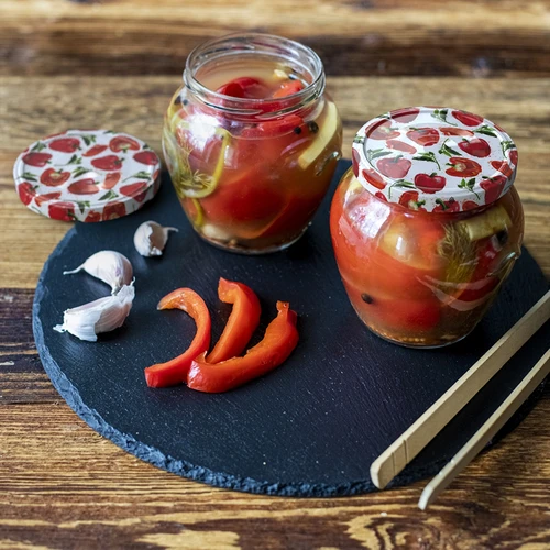 Frasco TO Ânfora 580 ml com tampa colorida fi82/6 — 6 unid. - 17