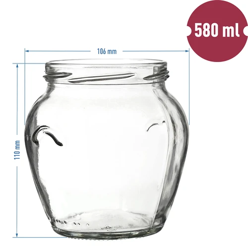 Frasco TO Ânfora 580 ml com tampa colorida fi82/6-6un. - 6