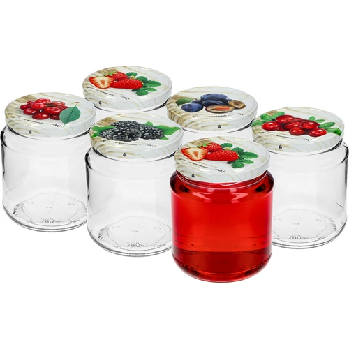 Frasco TO, grosso 580ml com tampa colorida fi82/6, 6 peças - 3