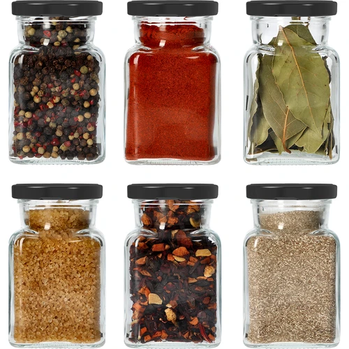 Frasco twist-off 150 ml Quatro Cantos Ø 53 mm com tampa preta, 6 un. - 7