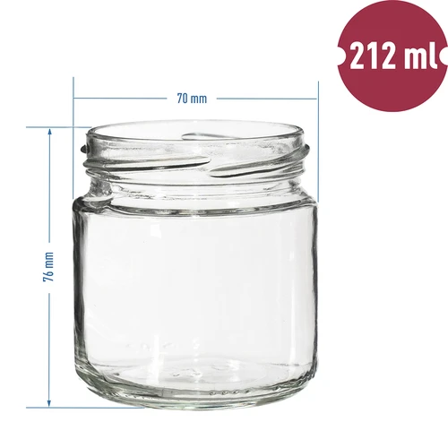 Frasco twist-off 212 ml, fi 66 - 12 pcs. - 7