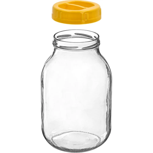 Frasco twist-off 3 L com tampa de plástico Ø 100 com pega - 2