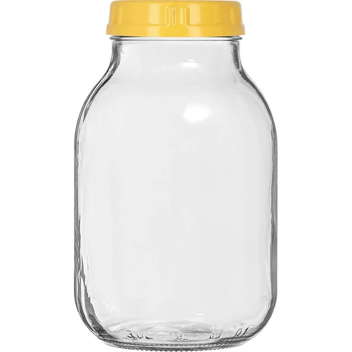 Frasco twist-off 3 L com tampa de plástico Ø 100 com pega - 3