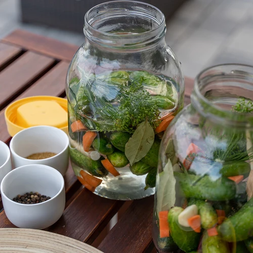 Frasco twist-off 3 L com tampa de plástico Ø 100 com pega - 6