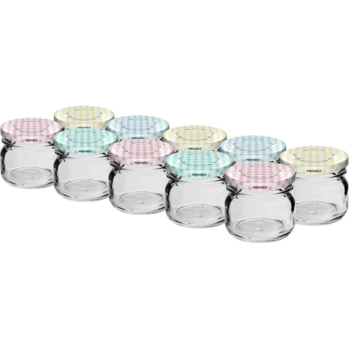 Frasco twist-off 30 ml com tampa colorida, diâmetro 43 mm - 10 unid.