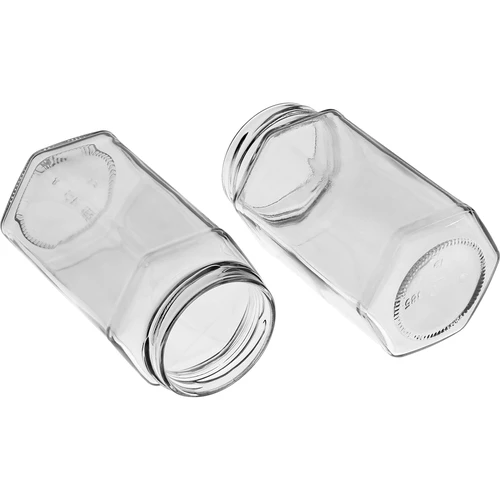 Frasco twist-off 385 ml com tampa preta Ø 63, 6 un. - 6