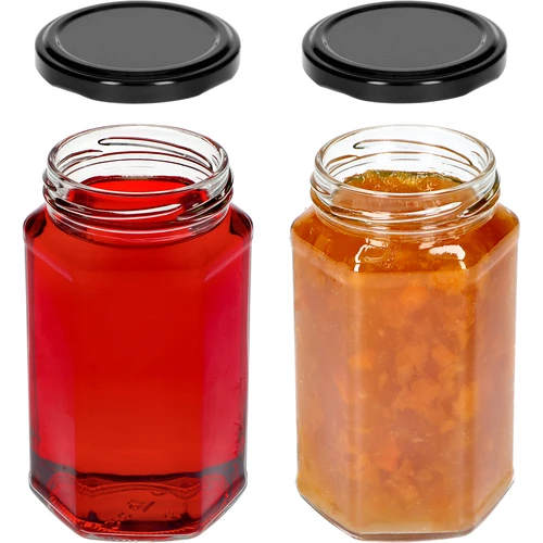 Frasco twist off 385ml com tampa preta fi 63, 6 unid. - 5