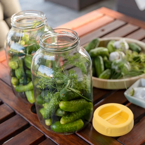 Frasco twist-off 4 L e tampa plástica Ø 100 mm com pega - 6