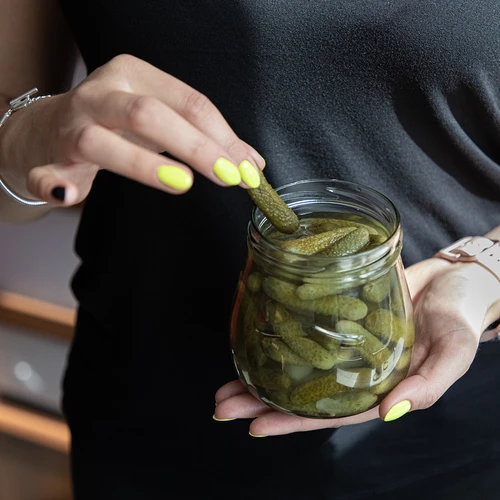 Frasco twist-off 500 ml "Ânfora Invertida" com tampa bordeaux fi 82/6, 6 unidades - 12