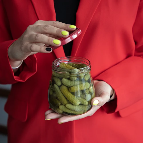 Frasco twist-off 500 ml "Ânfora Invertida" com tampa bordeaux fi 82/6, 6 unidades - 10