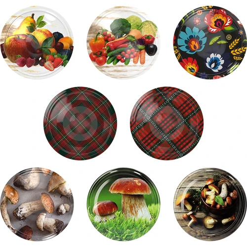 Frasco twist-off 500 ml "Ânfora Invertida" com tampa colorida fi 82/6, 6 unidades - 9