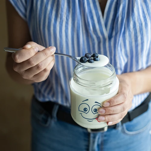 Frasco twist-off 580 ml com estampado Carinha Sorridente e tampa fi 82/6 - 3 unid. - 9