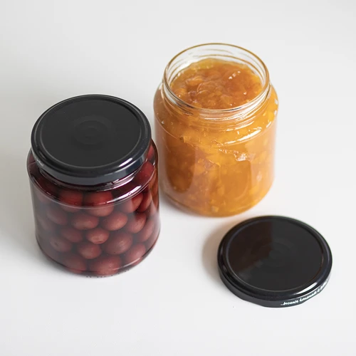 Frasco twist-off, "barrigudinho" 580 ml com tampa preta fi 82/6, 6 un. - 7