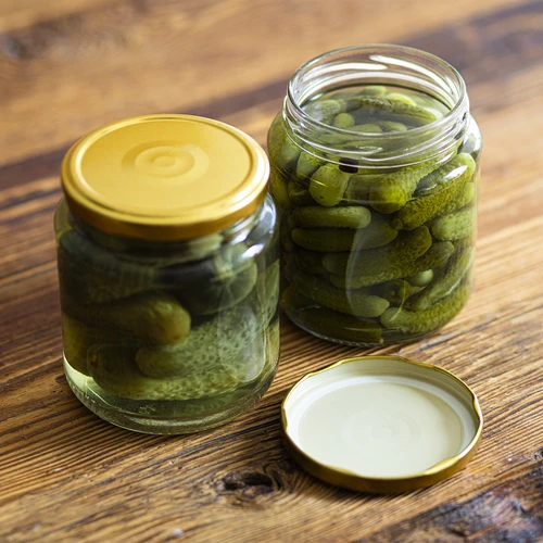 Frasco twist-off, grubasek 580 ml com tampa dourada fi82/6, 6 unidades - 6