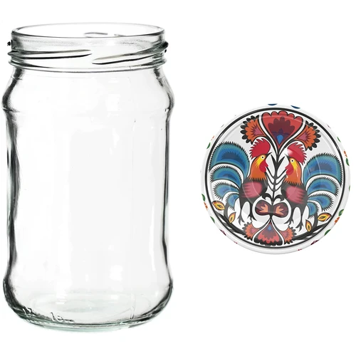 Frascos 300 ml com tampa colorida fi 66 - 6 unid. - 6