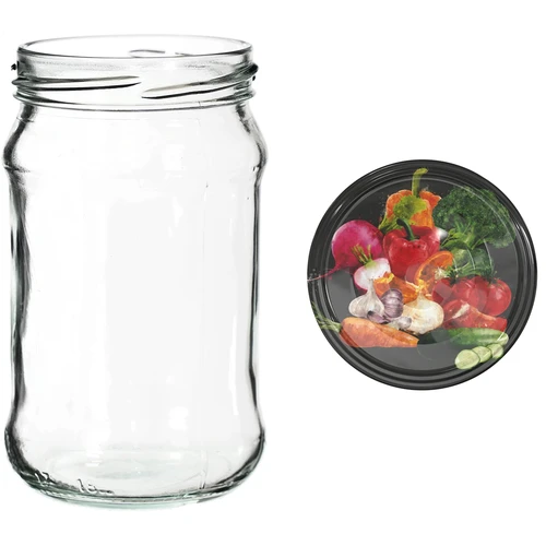 Frascos 300 ml com tampa colorida fi 66 - 6 unid. - 11