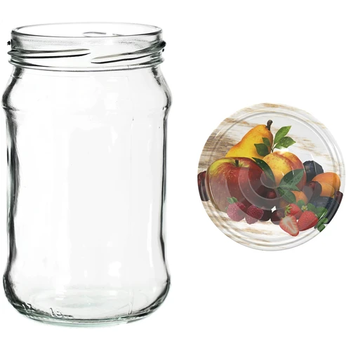 Frascos 300 ml com tampa colorida fi 66 - 6 unid. - 4