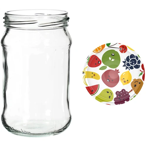 Frascos 300 ml com tampa colorida fi 66 - 6 unid. - 13