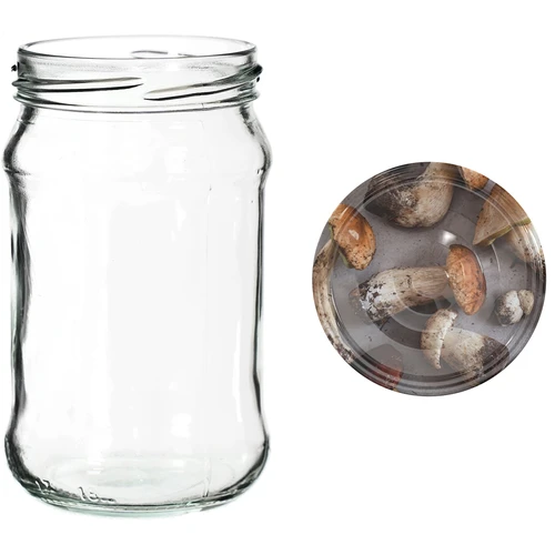 Frascos de 300 ml com tampa colorida fi 66 - 6 unidades - 5