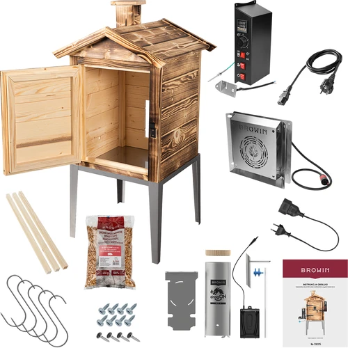 Fumador 115 L dragON Wood 60E — em madeira a lenha, com módulo de aquecimento elétrico e controlador - 2