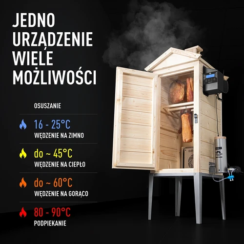 Fumador com Wi‑Fi, 200 L — dragON WOOD 100IQ com módulo elétrico de aquecimento e controlador - 5