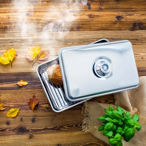 Fumador de alimentos para varanda com termómetro - 14