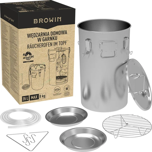 Fumador doméstico em panela, 35 L, para fogão a gás - 7