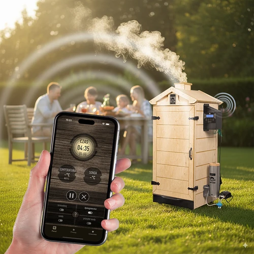 Fumador dragON PLYWOOD NATURE sem armação com controlador Wi-Fi, 200 L - 9