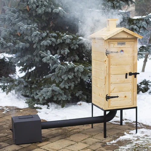 Fumador em madeira de 100 cm, com fornalha - 5