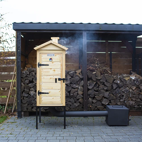 Fumador em madeira de 100 cm, com fornalha - 4