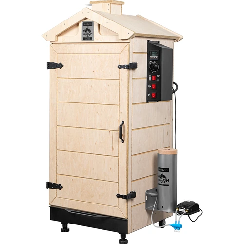 Fumador sem armação dragON PLYWOOD NATURE com controlador digital, 200 L - 2