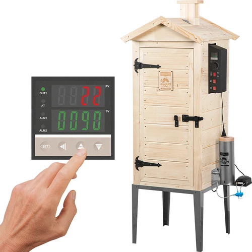 Fumeiro de jardim em madeira 200 L – dragON Wood 100E com módulo de aquecimento elétrico e controlador