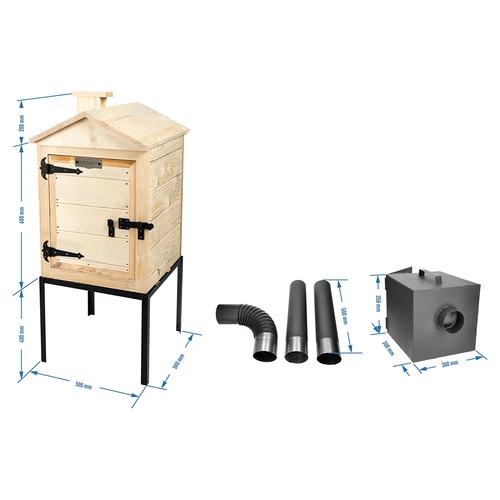 Fumeiro de madeira 60 cm, com fornalha - 6